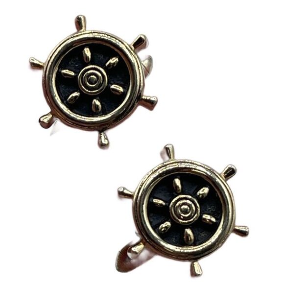 Vintage SWANK helm cuff links. - Picture 2 of 7